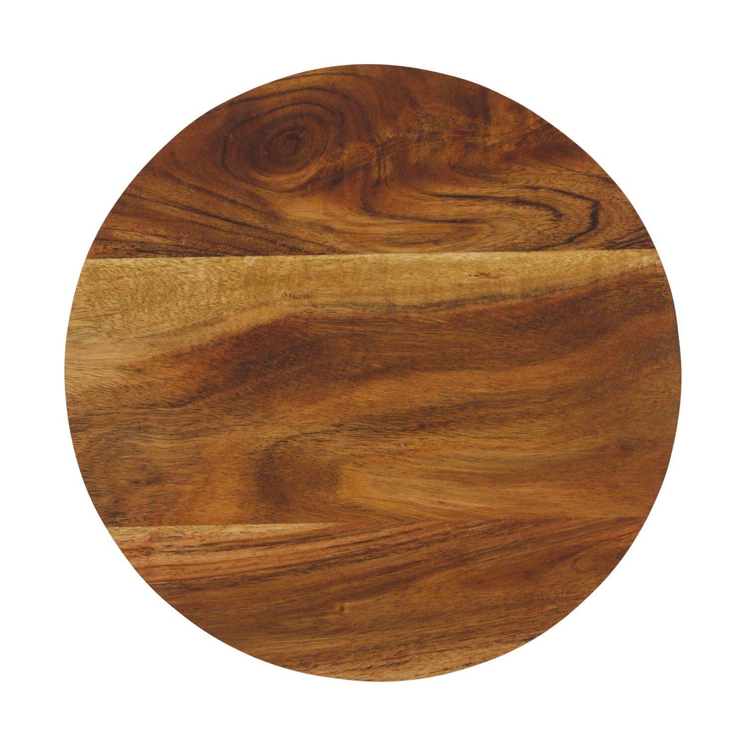 Plate round acacia wood on feet 28x28x6cm FSC 100% - Natural