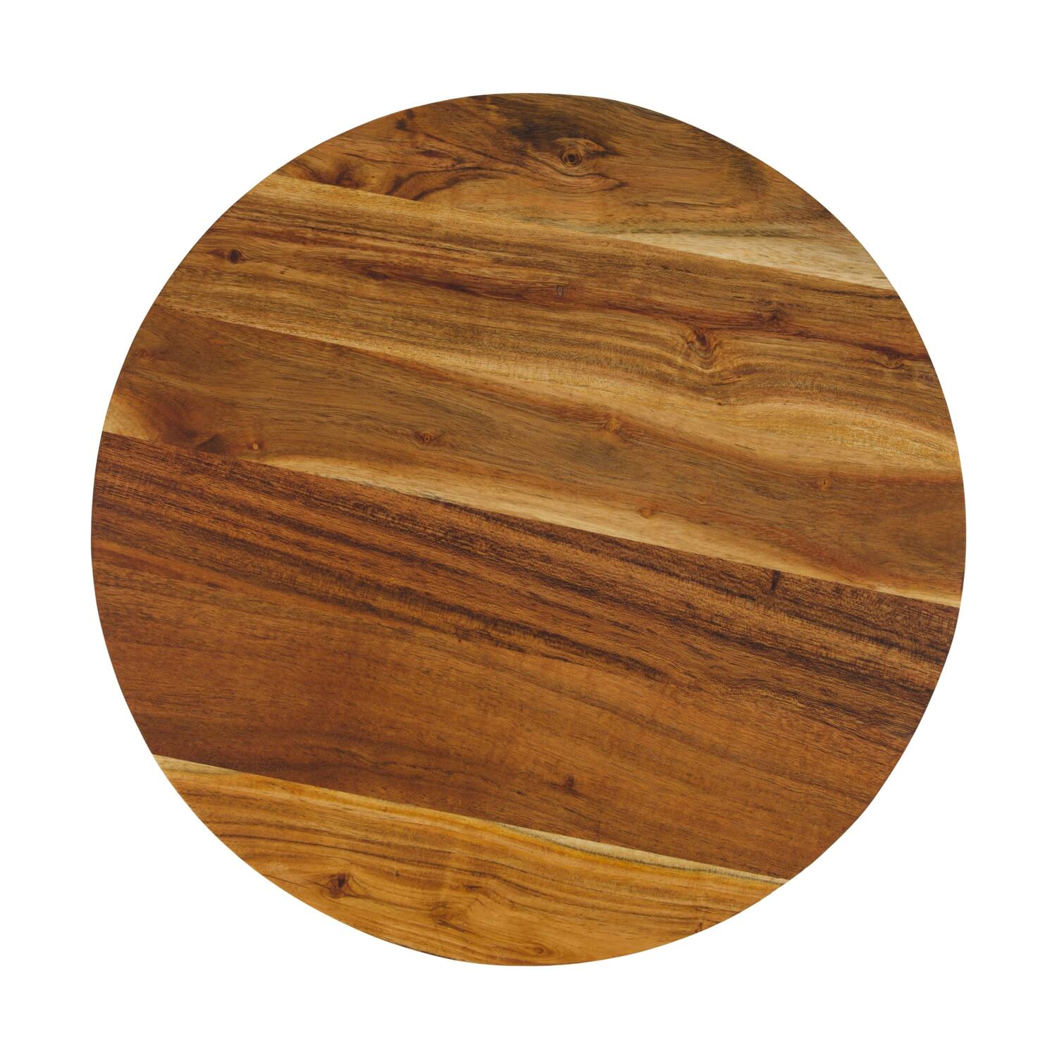 Plate round acacia wood on feet 38x38x6cm FSC 100% - Natural