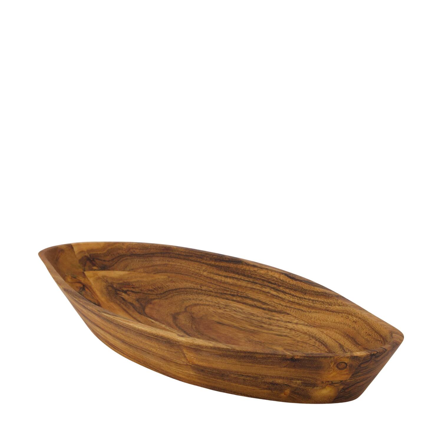 Bowl organic acacia wood 38x18x4.5cm FSC 100% - Natural