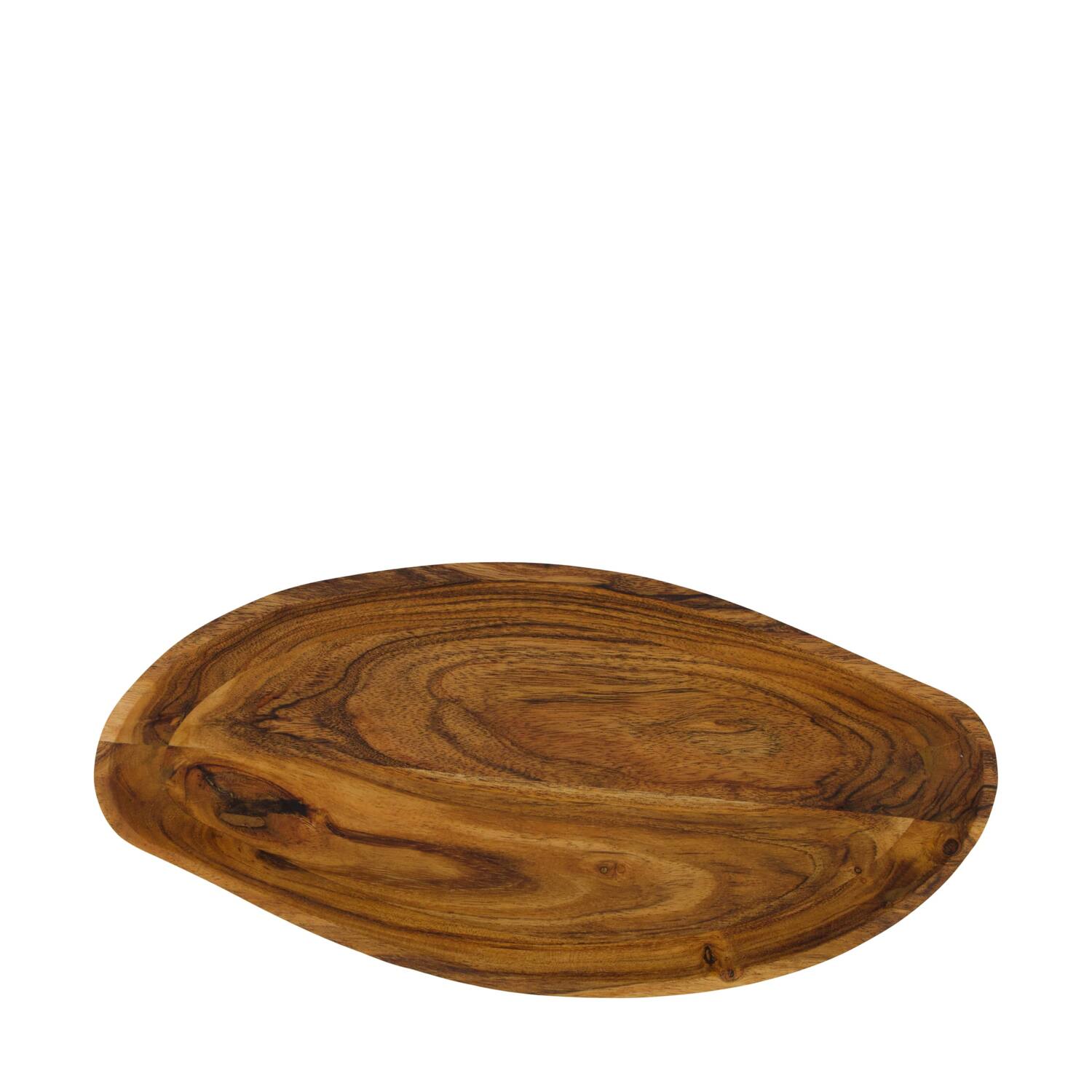 Bowl organic acacia wood 38x18x4.5cm FSC 100% - Natural