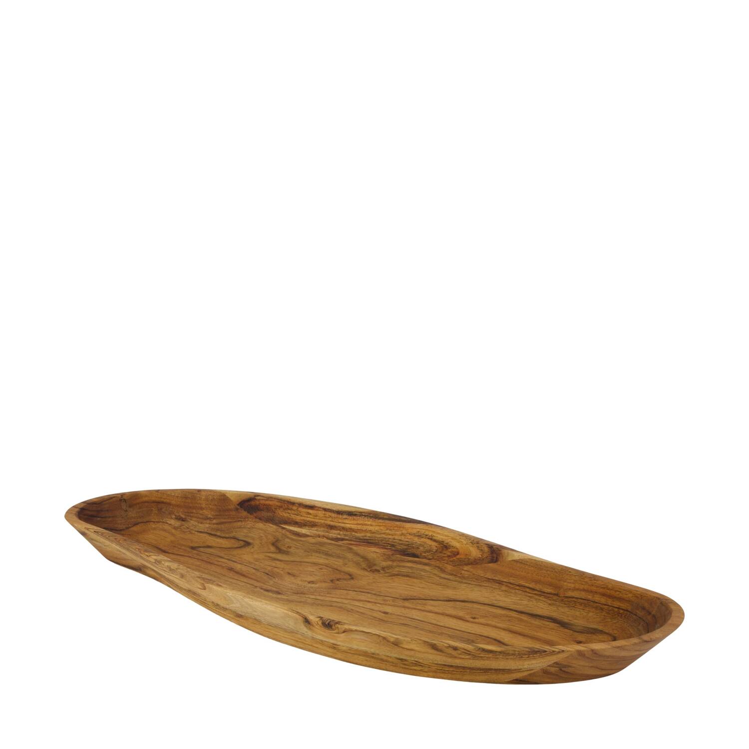 Bowl organic acacia wood 58x24x4.5cm FSC 100% - Natural