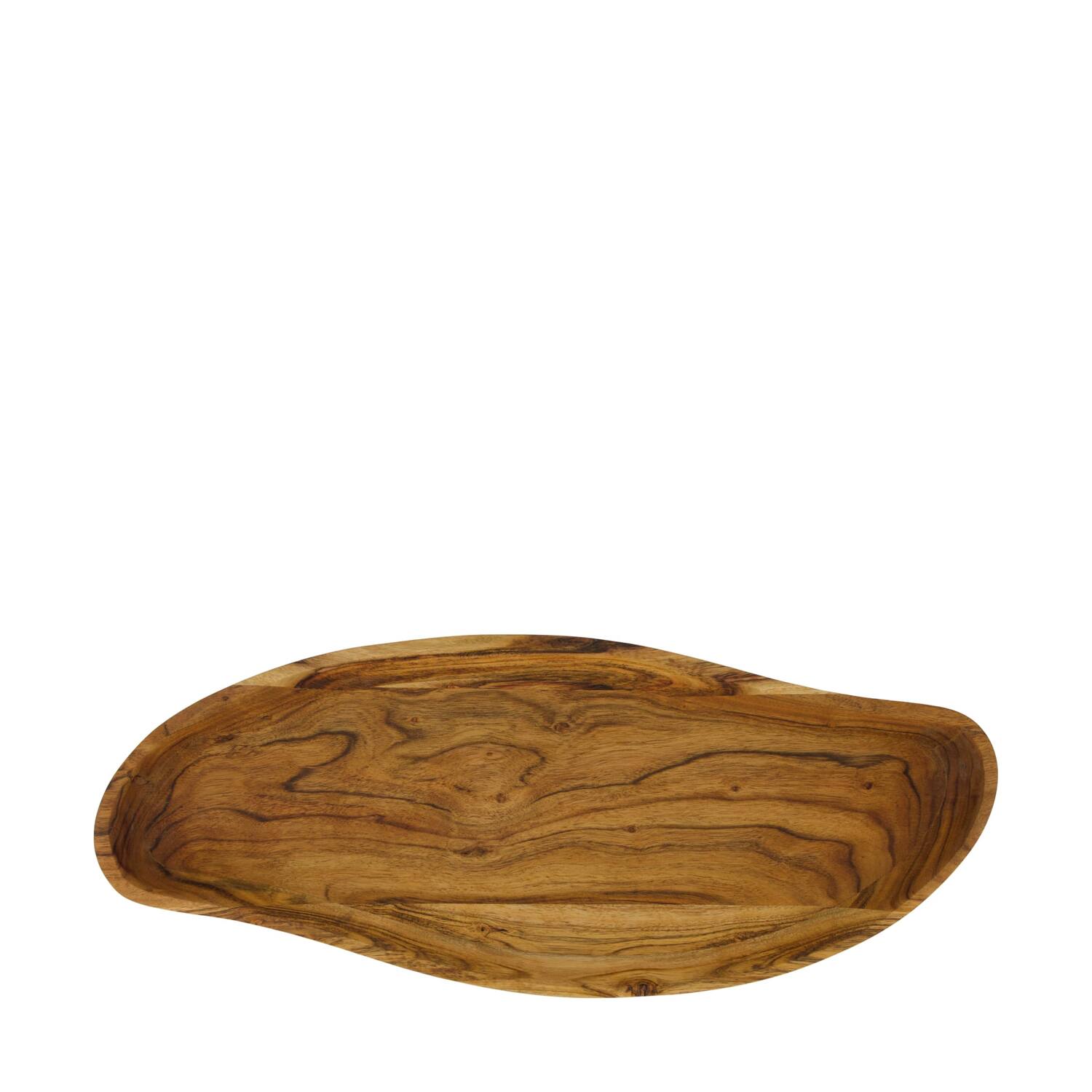 Bowl organic acacia wood 58x24x4.5cm FSC 100% - Natural