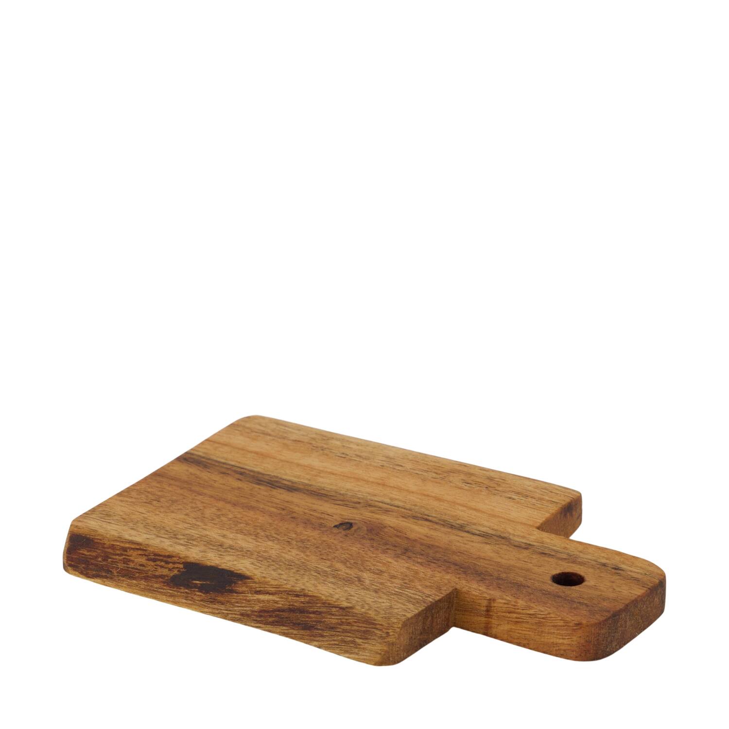 Plate rectangular acacia wood 14x10x4cm 4pc FSC 100% - Natural
