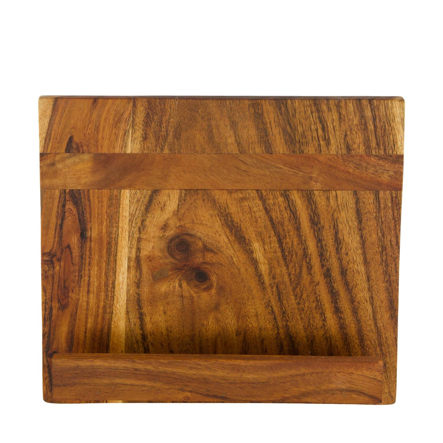 Magazine holder rectangular acacia wood 26x14x23cm FSC 100% - Natural