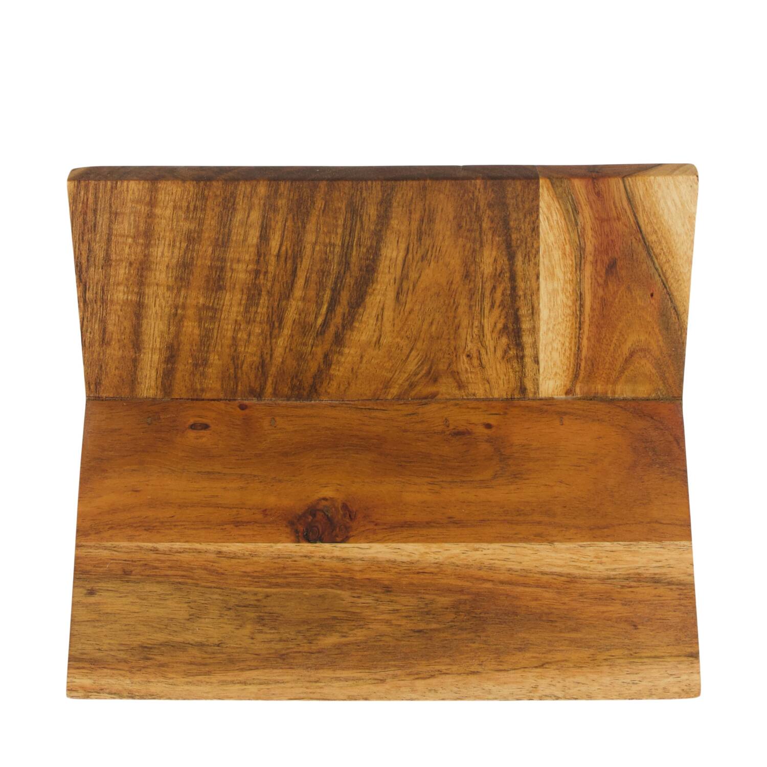 Magazine holder rectangular acacia wood 26x14x23cm FSC 100% - Natural
