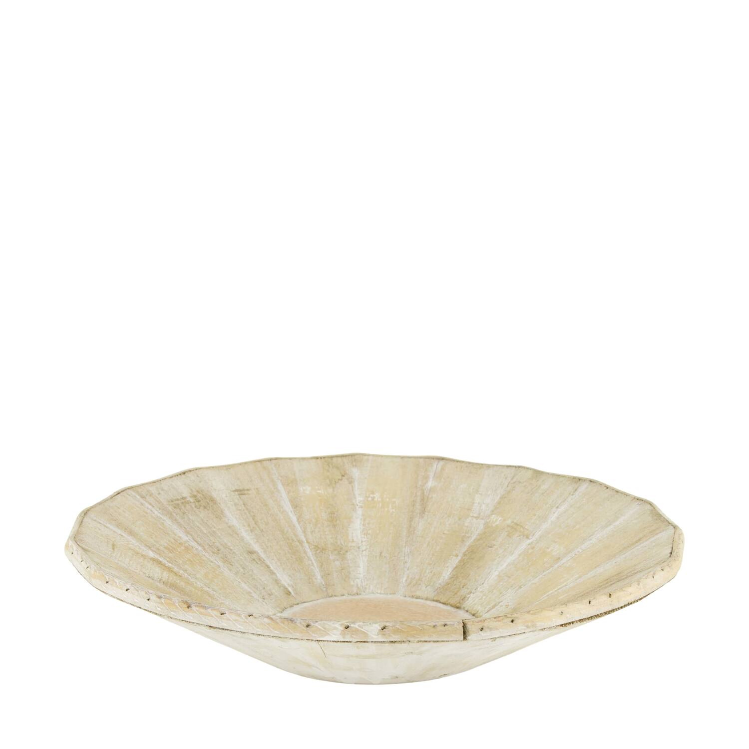 Plate round pine wood 35x35x6cm FSC 100% - Natural