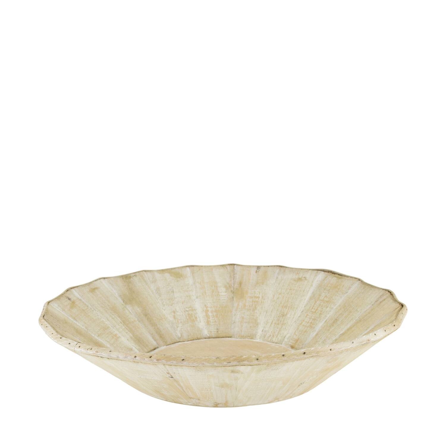 Plate round pine wood 42x42x7cm FSC 100% - Natural