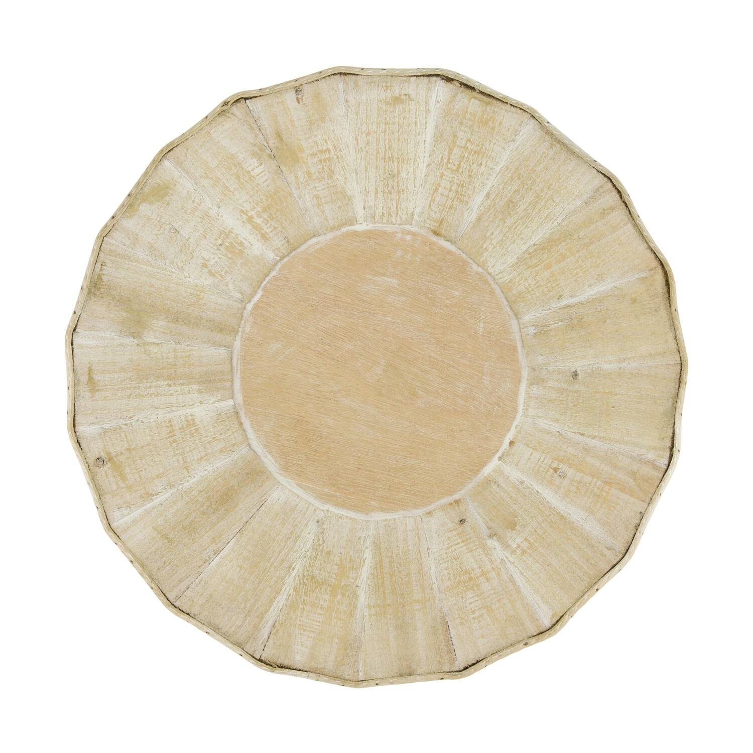 Plate round pine wood 42x42x7cm FSC 100% - Natural