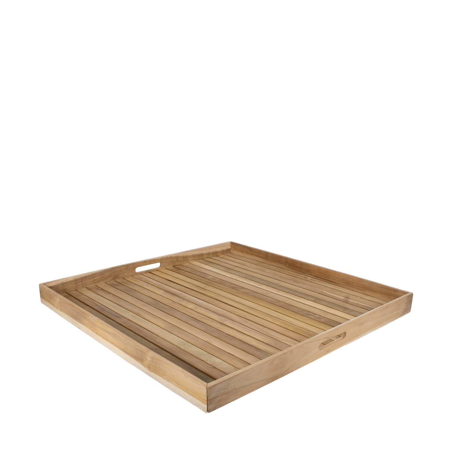 Tray square teak wood with handle 78x78x6cm FSC 100%