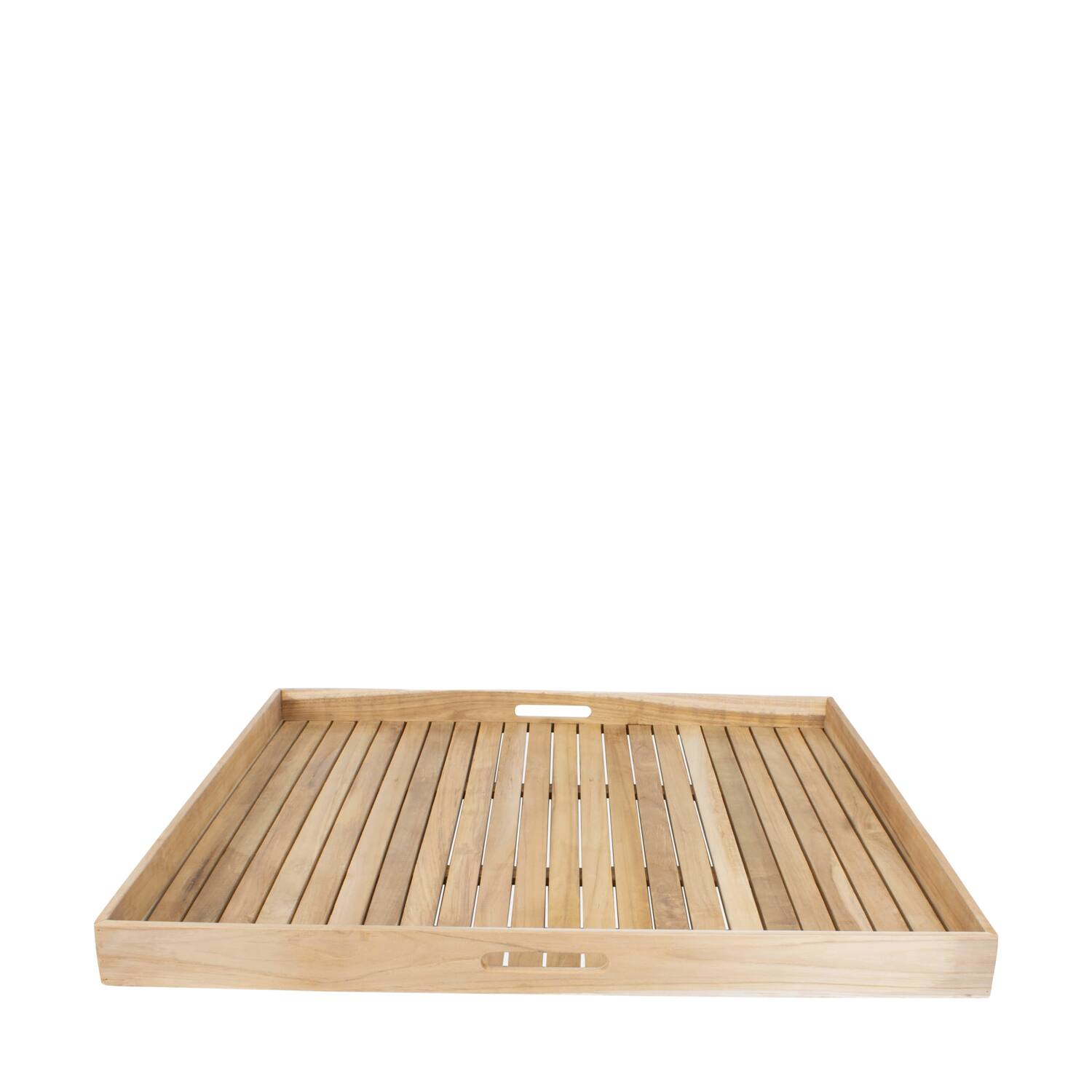 Tray square teak wood with handle 78x78x6cm FSC 100%