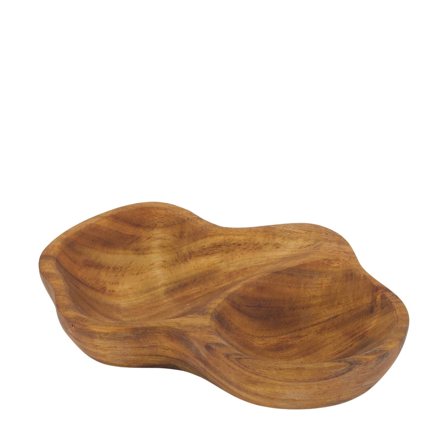 Bowl organic acacia wood 22x14.5x4cm FSC 100% - Natural
