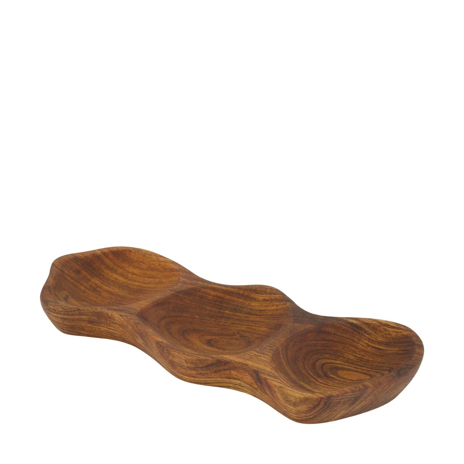 Bowl organic acacia wood 38x15x4cm FSC 100% - Natural