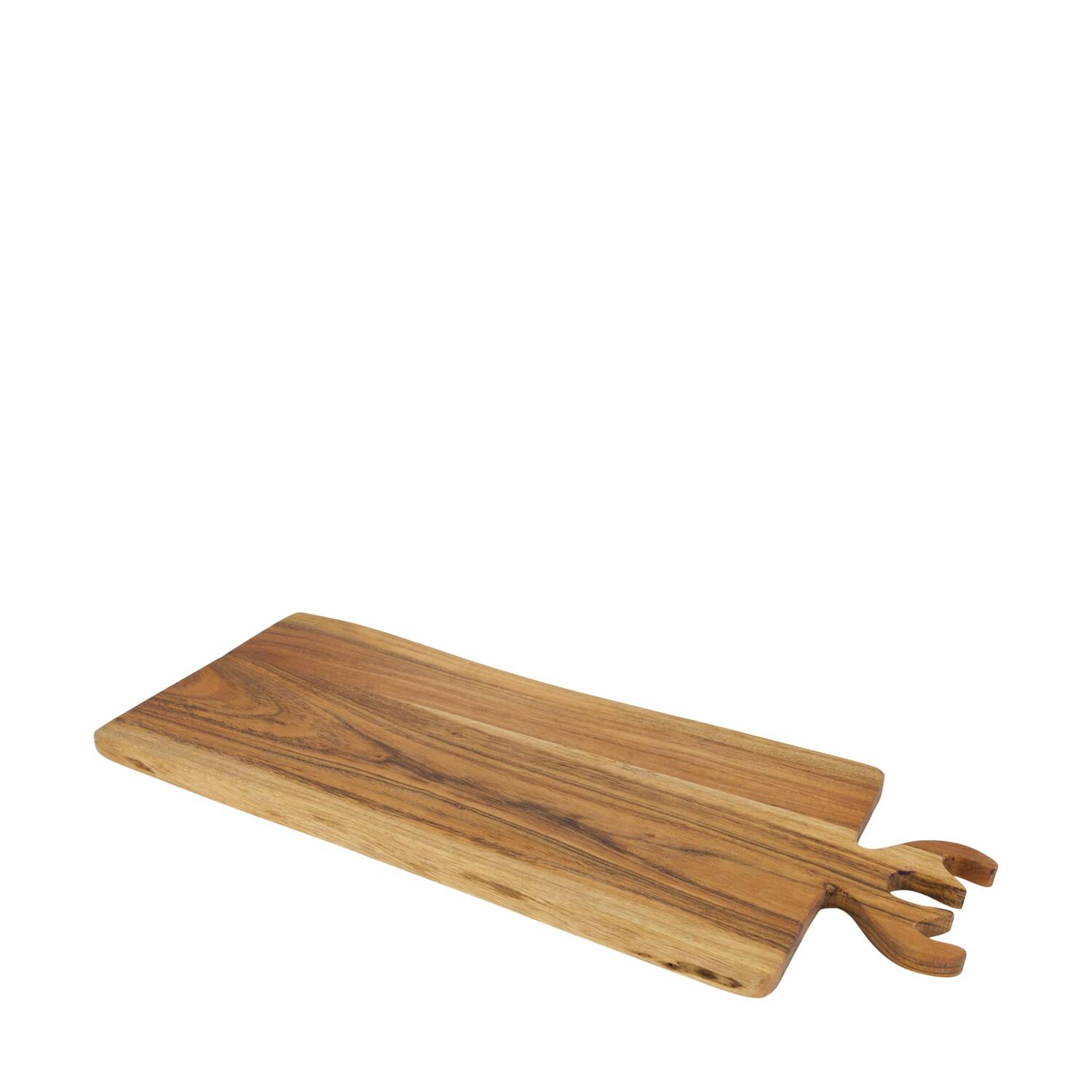 Tray rectangular antlers acacia wood 58x23x1.5cm FSC 100% - Natural