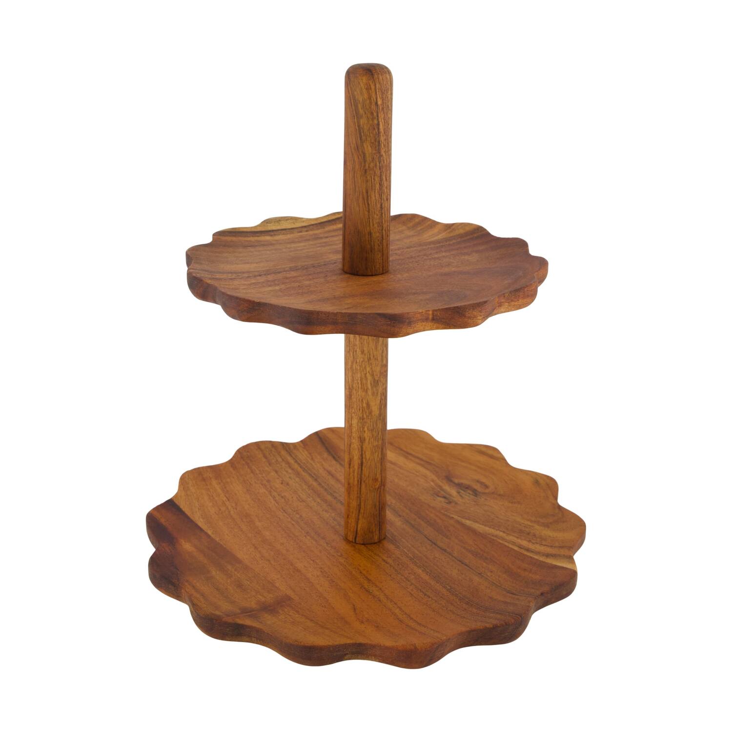  Etagiere round acacia wood 28x28x31.5cm KD FSC 100% - Natural