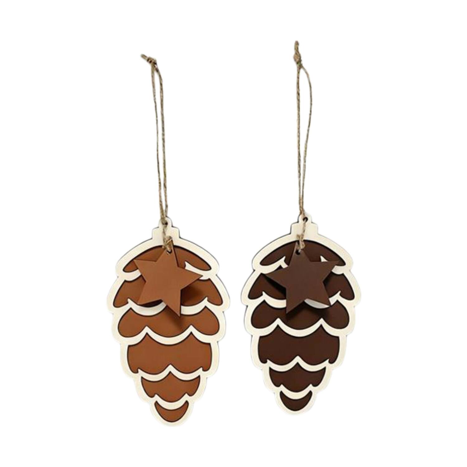 Hanger pinecone plywood 9x0.4x16cm C/2 FSC 100%