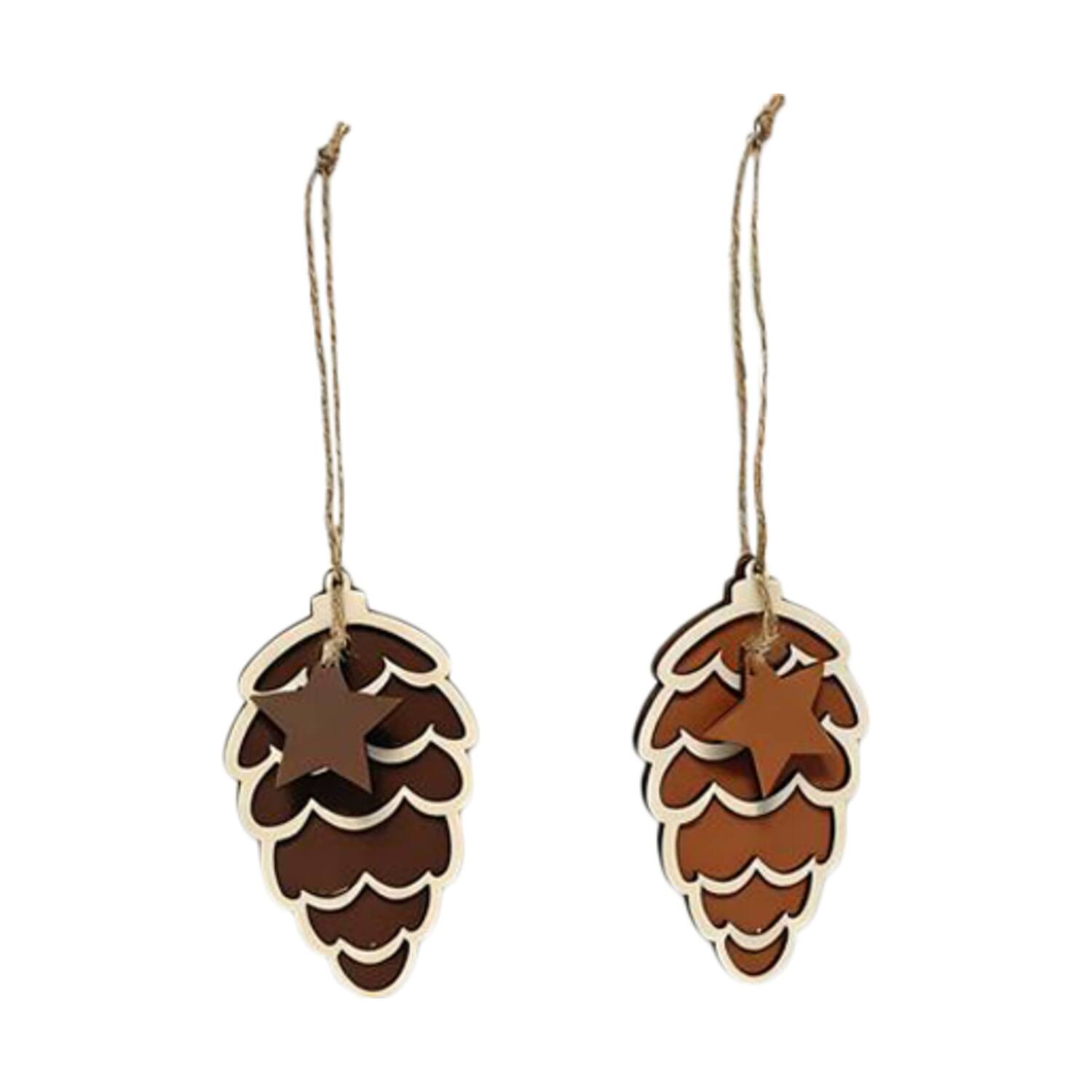 Hanger pinecone plywood 6x0.4x11cm C/2 FSC 100%