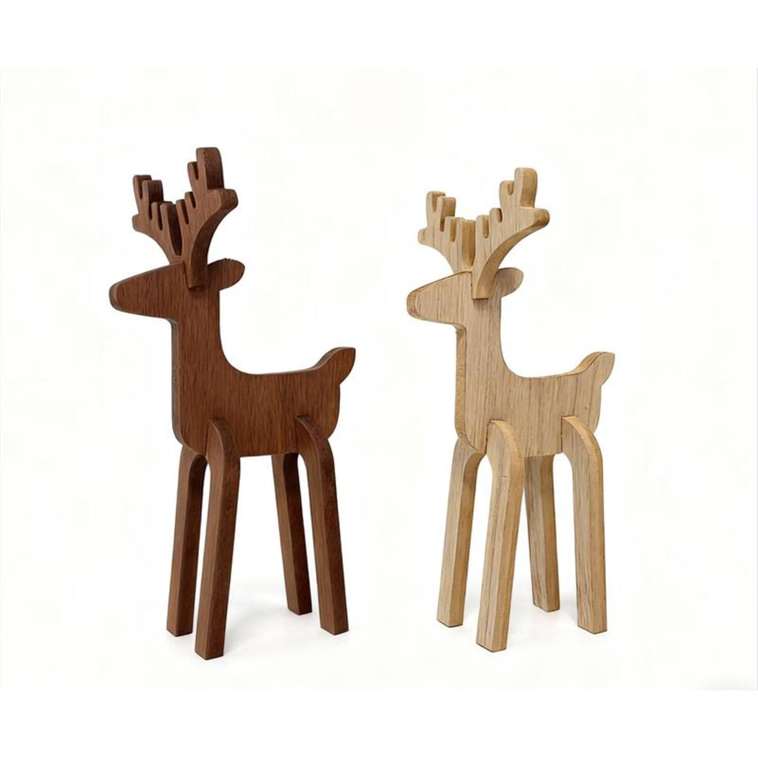 Figurine reindeer mdf 10.2x8x19cm C/2 FSC 100%