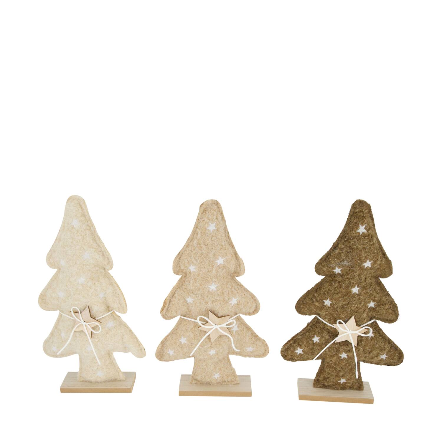 Statue tree felt 22x6x37cm C3 FSC Mix 100% - Brown