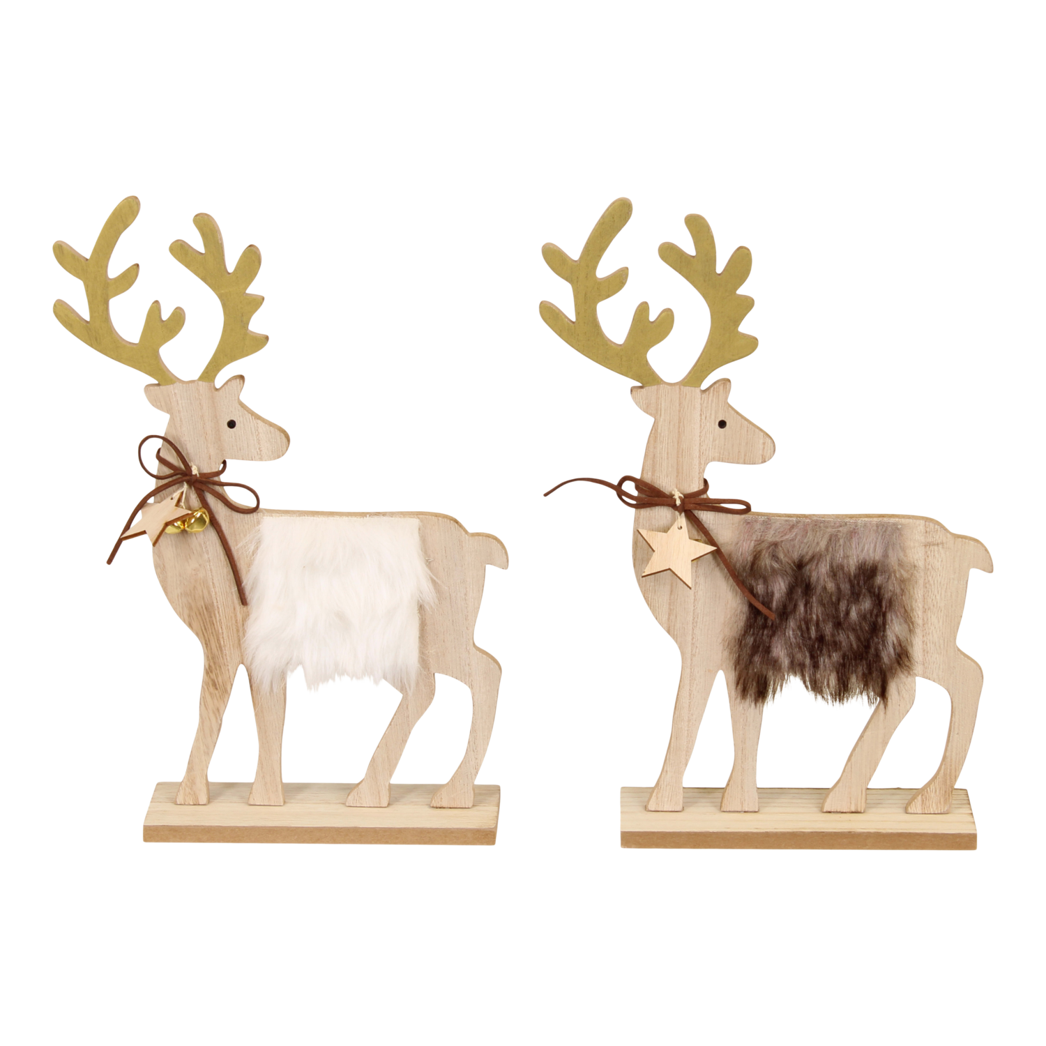 Figurine reindeer mdf 22x6x31cm C2 FSC Mix 100% - Natural