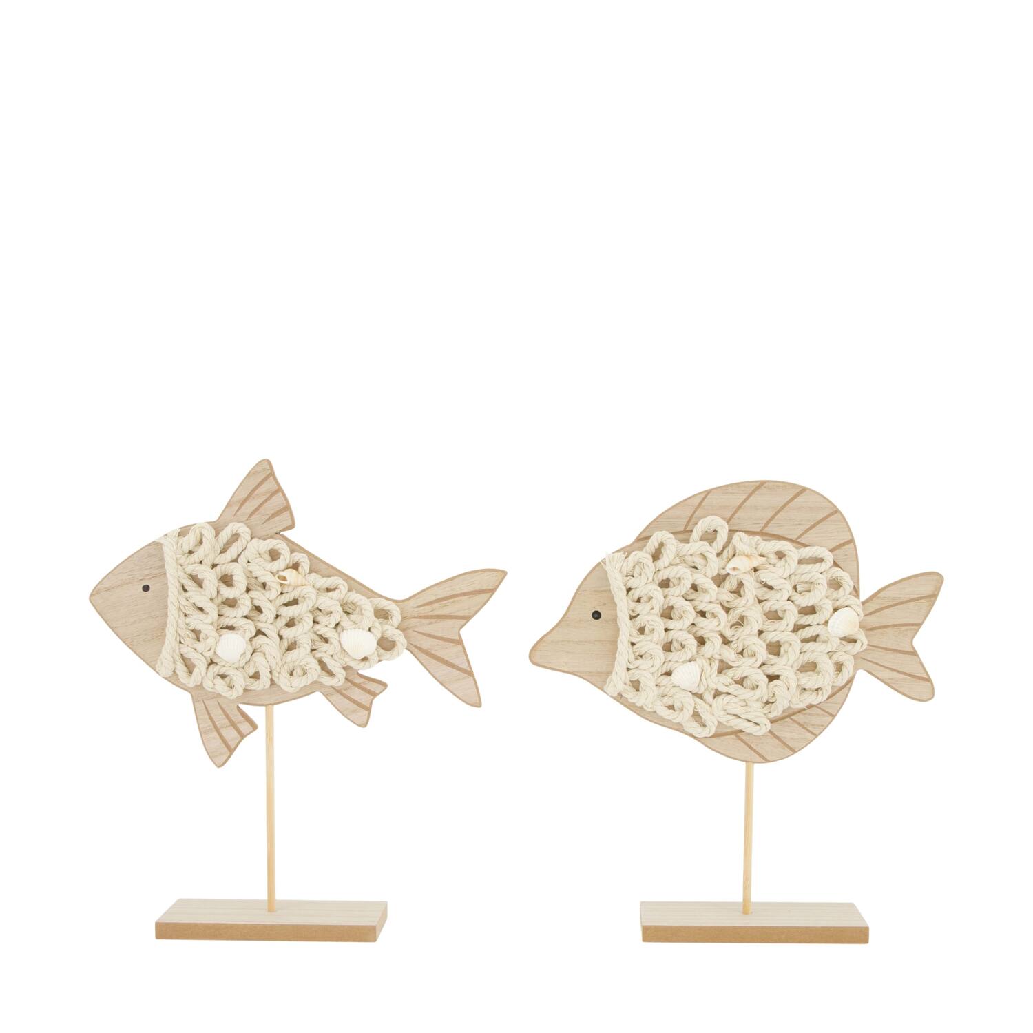 Figurine fish mdf 28x6x32cm A2 FSC Mix 100% - Natural