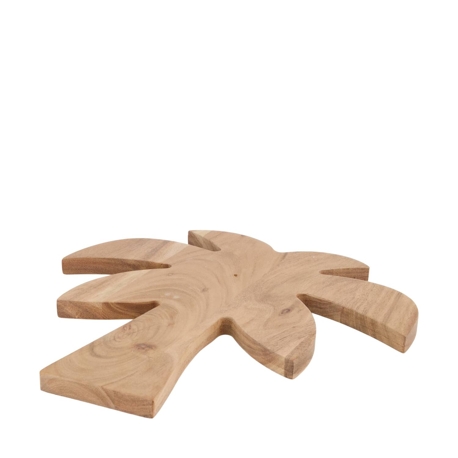Tray palm tree acacia wood 28x28x1.5cm FSC 100% - Natural