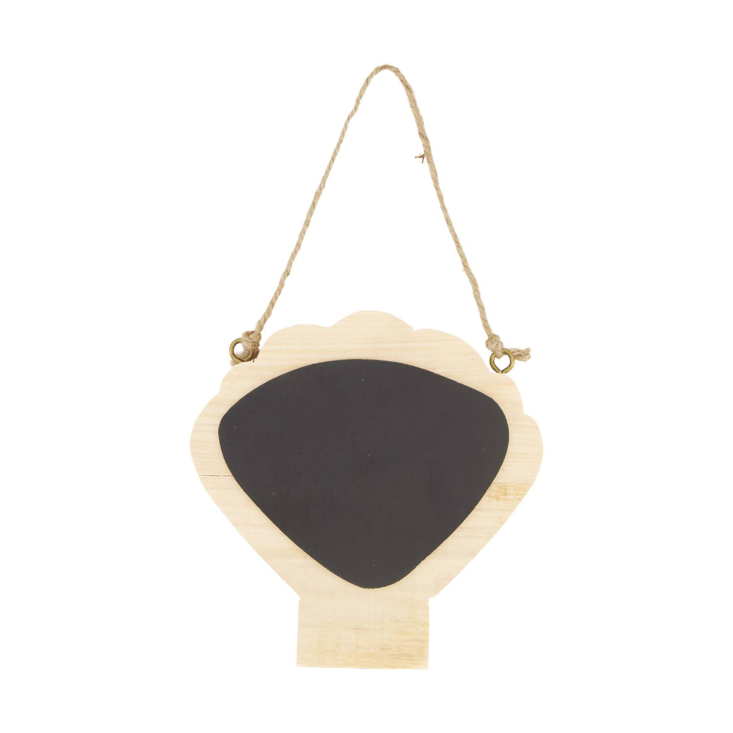 Sign shell blackboard poplar wood 18x18x1.8cm FSC Recycled 100% - Natural