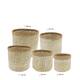 Basket round seagrass with plastic 38x38x36cm S5 - White