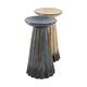 Pillar candle holder ceramic 9.2x9.2x16cm C2 - Grey