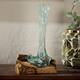 Root teak wood with glass 18x14x38cm - Natural