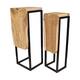 Side table teak wood 29x28x77cm S2 - Natural