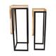 Side table teak wood 29x28x77cm S2 - Natural