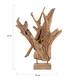 Ornement en teck sur support Hannah - 35x20x65cm - Naturel