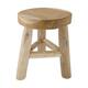Stool 3 legs teak wood 24x24x30cm - Natural