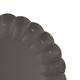 Plateau en metal rond 38x38x3cm - Noir