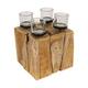 Pillar candle holder erosion wood 28x28x28cm