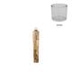 Pillar candle holder erosion wood 18x18x118cm - Natural