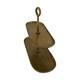 Etagiere round aluminium 2 layers 43x16.5x39cm - Gold