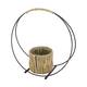 Tealight holder grass with glass 28x11x28cm