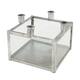 Dinnercandle holder square for 4 candles metal 18x18x15cm