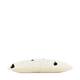 Cushion rectangular embroidery chenille cotton 50x30x8cm - White