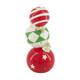 Vase christmas balls ceramic 10.7x9.8x21.6cm - Red