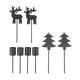 Figurine mixed tealight holder metal on stick 17x16x3cm 8pc
