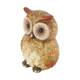 Figurine owl ceramic 13.5x10x18cm - Brown