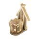 Planter house historic wood with plastic 20x17.5x28cm