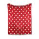 Plaid rectangular jacquard hearts acrylic 125x150x2cm