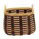 Basket oval chip wood with handle 38x28x26cm - Brown