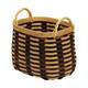 Basket oval chip wood with handle 38x28x26cm - Brown