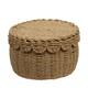 Basket round paper rope 38x38x23cm  - Natural