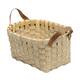 Basket rectangular chip wood 36x28x18cm - Cream