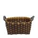 Basket rectangular chip wood 36x28x18cm  - Brown